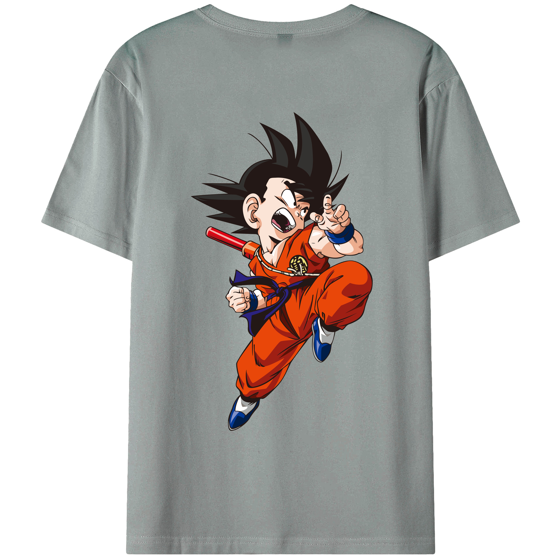（画像用） ドラゴンボール 孫悟空（そん ごくう）Son Goku カカロット DRAGON BALL Kakarotto 綿100％ メンズ半袖Tシャツ（バックプリント） 通気性